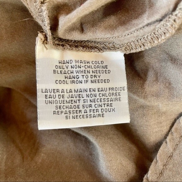 Denim & Supply Ralph Lauren Brown Cotton Dress with Ruffle and Tab Sleeves M - Picture 6 of 13